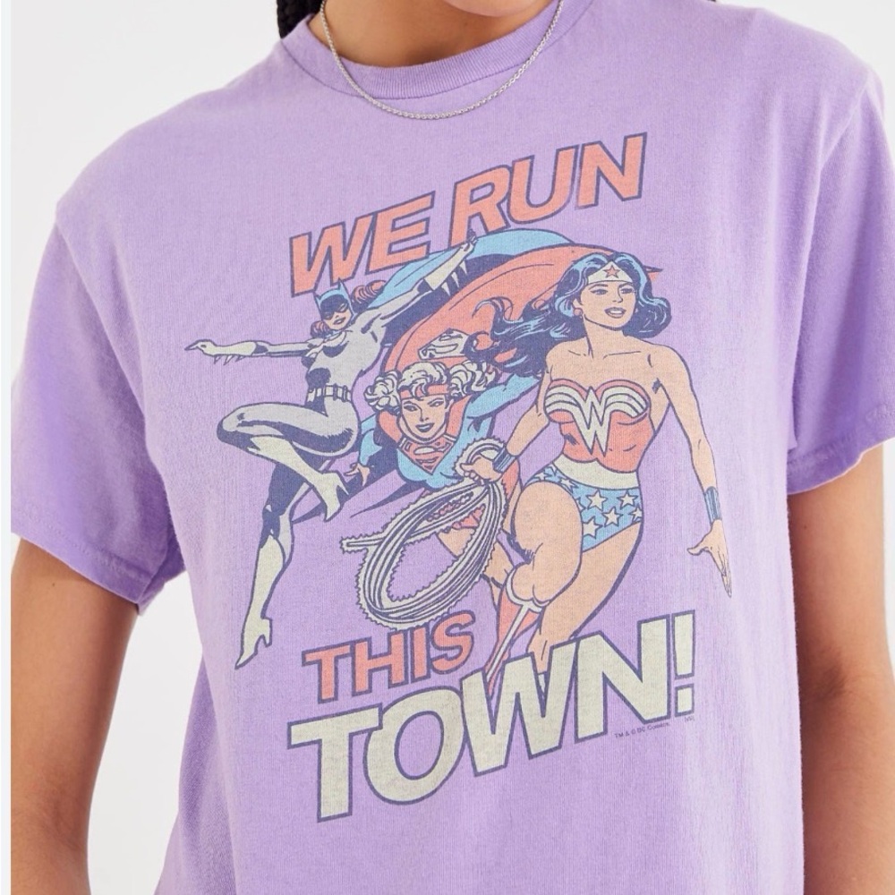 Junk Food Clothing Purple Superhero Graphic Tee